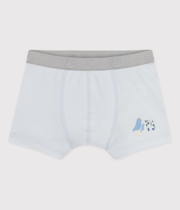 Boxer petit gar&ccedil;on en coton bleu clair