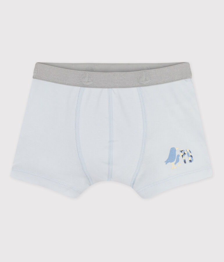 Boxer petit gar&ccedil;on en coton bleu FRAICHEUR