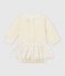 Body robe bébé fille blanc MARSHMALLOW/jaune DORE