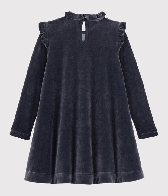 Robe manches longues enfant fille bleu SMOKING
