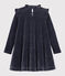 Robe manches longues enfant fille bleu SMOKING