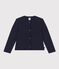 Cardigan en tubique matelassé enfant fille bleu SMOKING