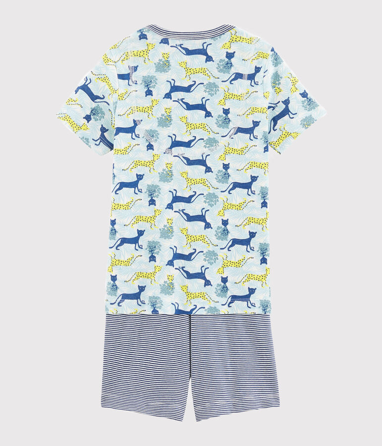 Pyjacourt petit gar&ccedil;on en c&ocirc;te blanc MARSHMALLOW/blanc MULTICO