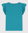 Tee-shirt rayé en coton enfant fille vert LAVIS/bleu VERDE