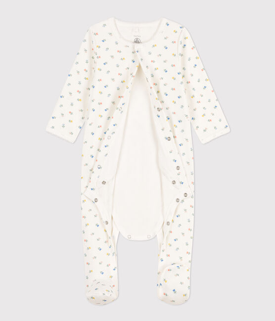 Bodyjama fleurs en coton blanc MARSHMALLOW/blanc MULTICO
