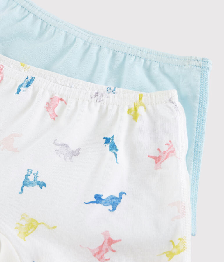 Lot de 2 shorties chats color&eacute;s petite fille variante 1