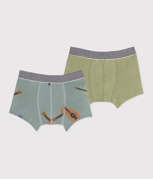 Lot de 2 boxers enfant en coton imprim&eacute; multicouleur