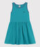 Robe rayée sans manches en coton enfant fille vert LAVIS/bleu VERDE