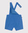Salopette courte en broderie anglaise bébé bleu GAULOISE