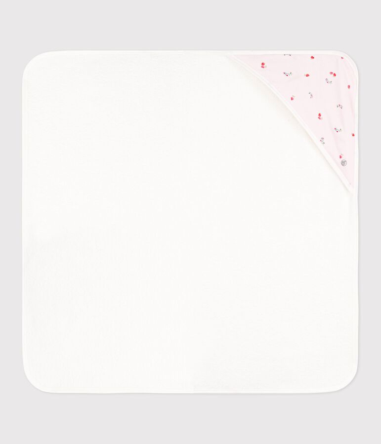 Carr&eacute; de bain b&eacute;b&eacute; en coton rose BARELY/ MULTICO