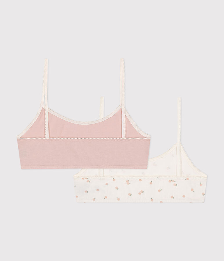Lot de 2 brassi&egrave;res en coton et &eacute;lasthanne enfant multicouleur