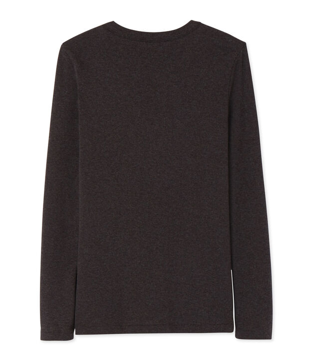 Tee shirt femme manches longues gris
