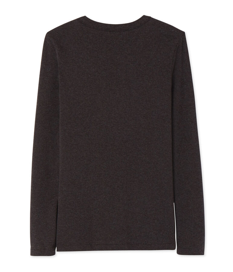 Tee shirt femme manches longues gris