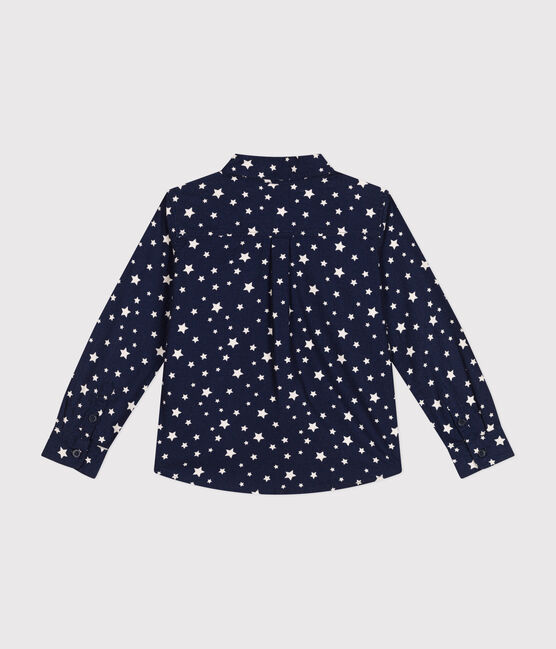 Chemise en flanelle enfant garçon bleu MEDIEVAL/blanc MARSHMALLOW