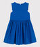 Robe sans manches enfant en lin uni bleu PORCELANA