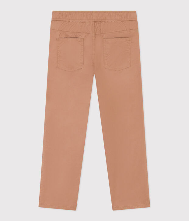 Pantalon regular en serge de coton enfant gar&ccedil;on beige