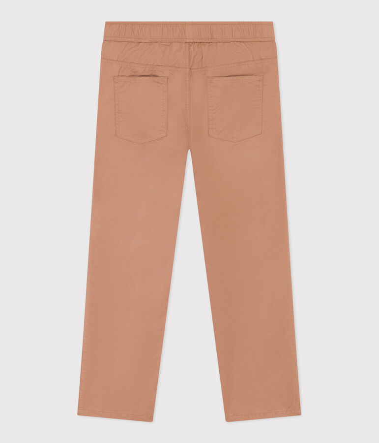 Pantalon regular en serge de coton enfant gar&ccedil;on beige