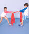 Short de plage enfant garçon bleu RIYADH/blanc MARSHMALLOW