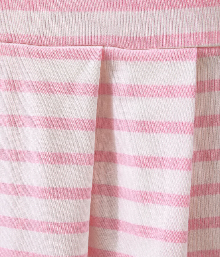 ROBE MANCHE COURTE blanc/rose