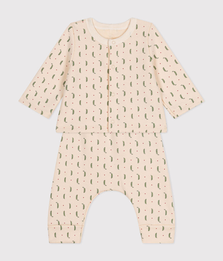 Ensemble 2 pi&egrave;ces en molleton b&eacute;b&eacute; blanc AVALANCHE/ MULTICO