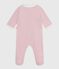 Pyjama bébé en velours avec col rose JOLI