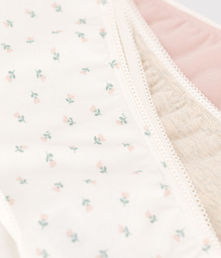 Lot de 3 shorties en coton et &eacute;lasthanne enfant multicouleur