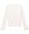 Cardigan femme en tubique extrafin blanc MARSHMALLOW