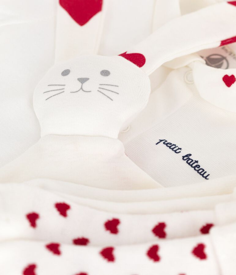 Ensemble cadeau naissance body, doudou et chaussettes en coton variante 1