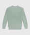 Pull en côte anglaise en coton Femme vert HERBIER