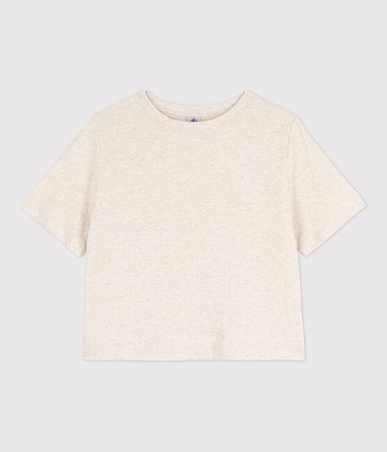 T-shirt LE BOXY en coton Femme beige MONTELIMAR CHINE