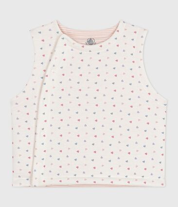 Gilet sans manche réversible bébé en coton imprimé