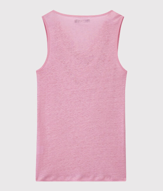 Top femme en lin irisé rose BABYLONE/gris ARGENT