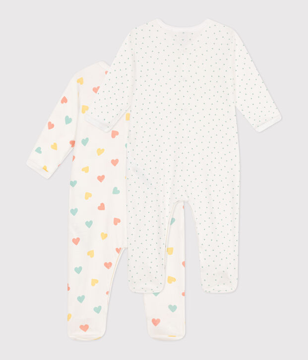 Lot de 2 pyjamas b&eacute;b&eacute; en coton imprim&eacute; multicouleur