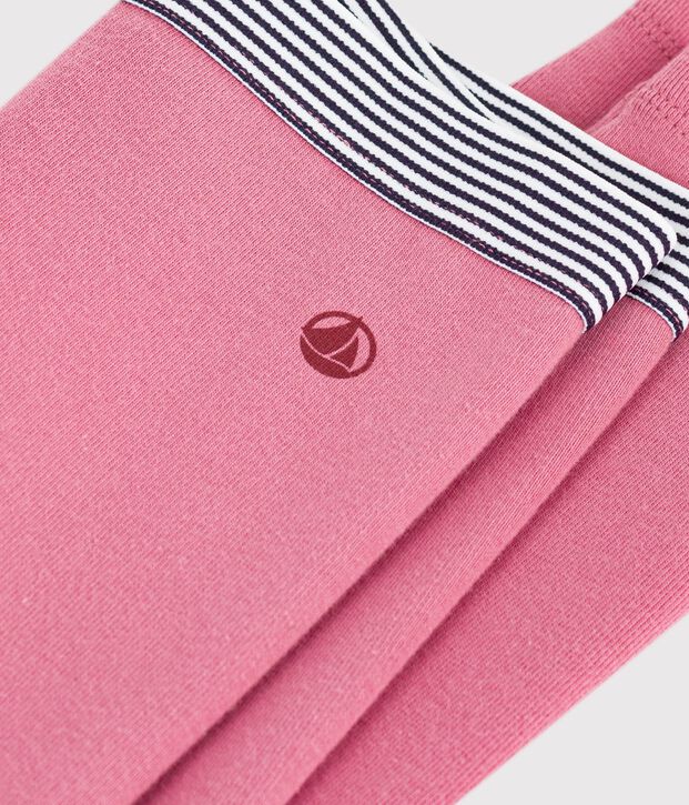 Legging enfant en coton uni rose