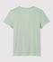 Tee-shirt LE DROIT col V en coton bio Femme vert HERBIER
