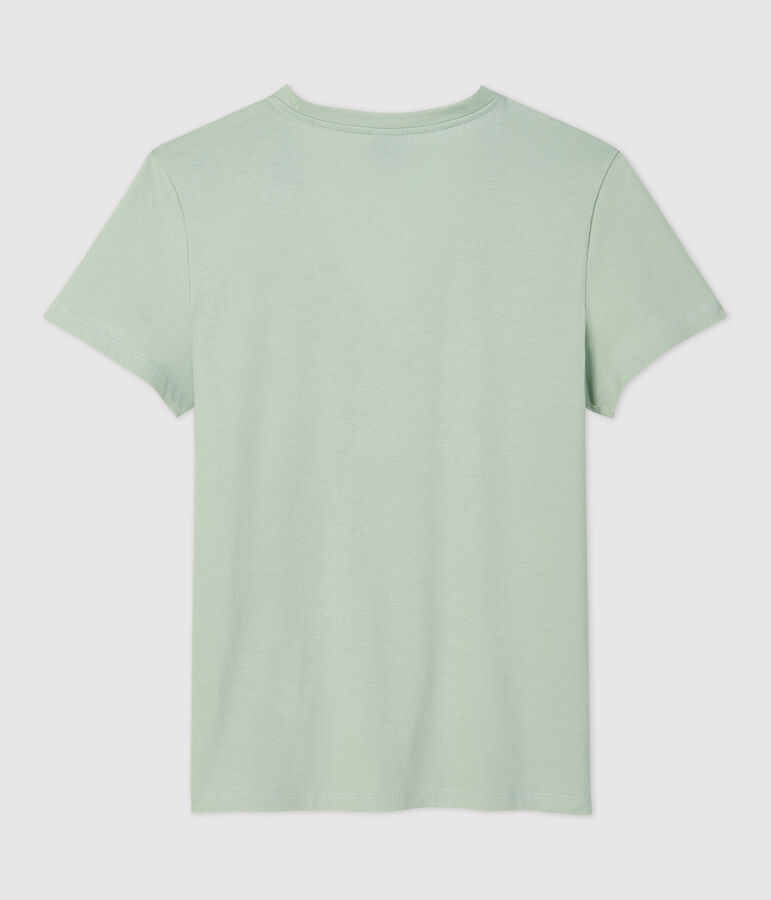 Tee-shirt LE DROIT col V en coton bio Femme vert