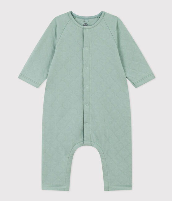 Combinaison longue en tubique matelassé bébé vert PAUL