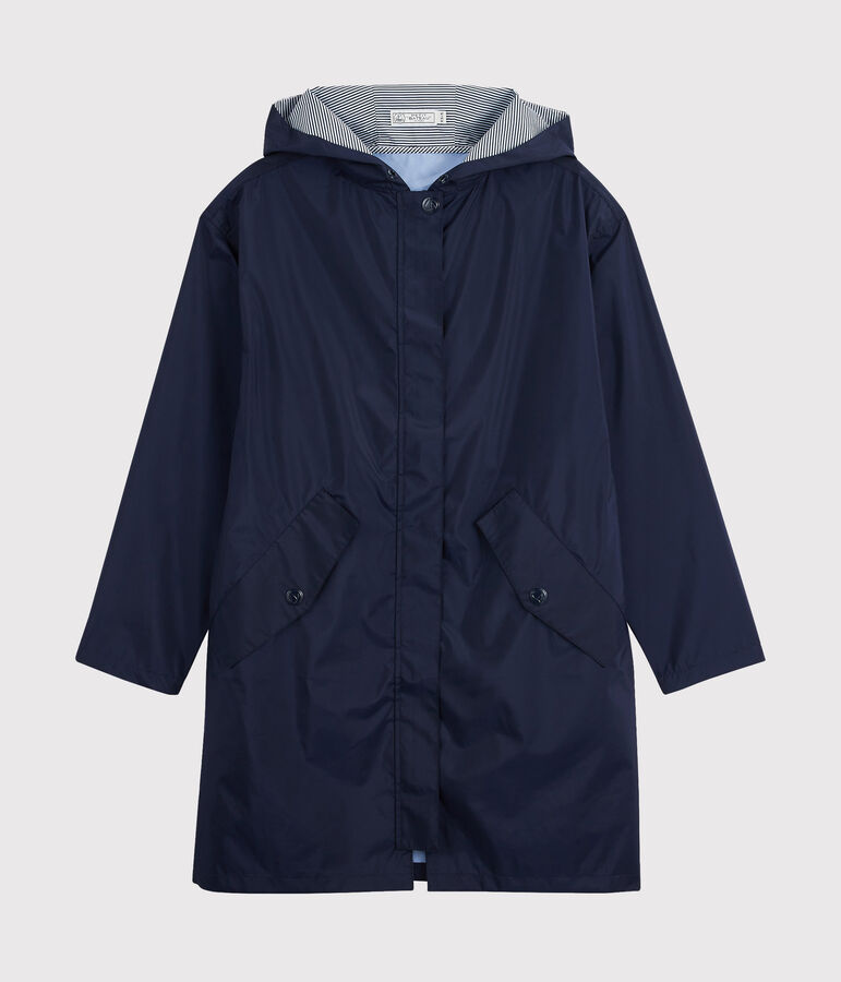 Coupe-vent long mixte bleu