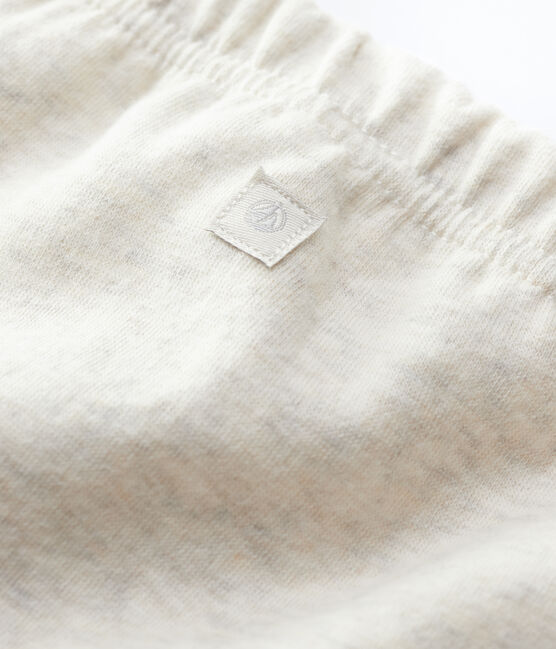 Pantalon bébé gris chiné en jersey de coton biologique beige MONTELIMAR CHINE
