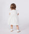 Robe blanche bébé en coton et son bloomer, imprimés à pois blanc MARSHMALLOW/blanc MULTICO