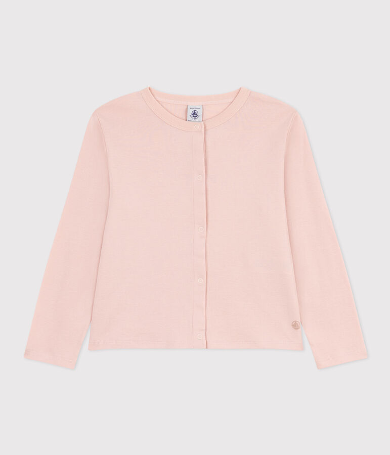 Cardigan en coton enfant fille rose