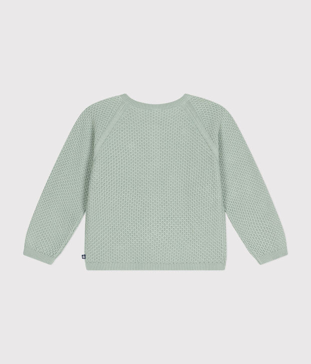 Cardigan en coton enfant fille vert