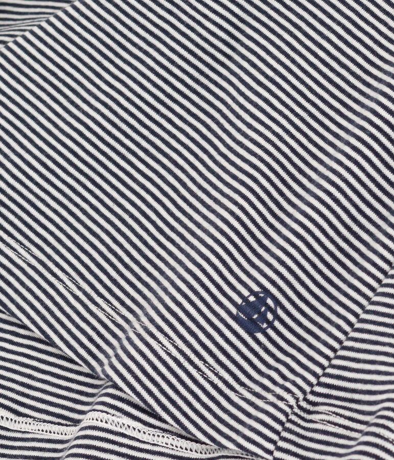 Nuisette en coton ray&eacute; femme bleu SMOKING/blanc MARSHMALLOW