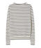 Cardigan femme rayé milleraies beige COQUILLE/bleu SMOKING
