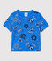 Tee-shirt manches courtes imprimé bandana en coton bio bébé bleu BRASIER/blanc MULTICO