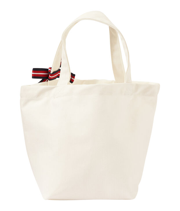 Sac fille en toile blanc