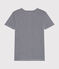 Tee-shirt l'Iconique col V en coton rayé femme bleu SMOKING/blanc MARSHMALLOW