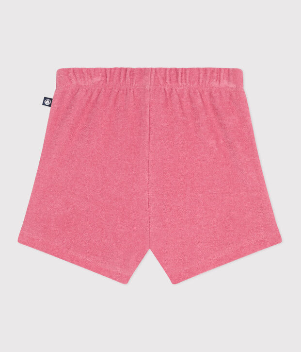 Short b&eacute;b&eacute; en coton &eacute;ponge rose