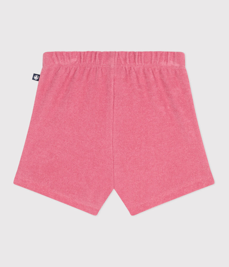 Short b&eacute;b&eacute; en coton &eacute;ponge rose PEONIA