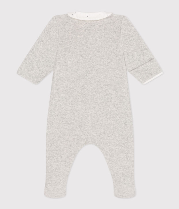Pyjama b&eacute;b&eacute;  en velours gris